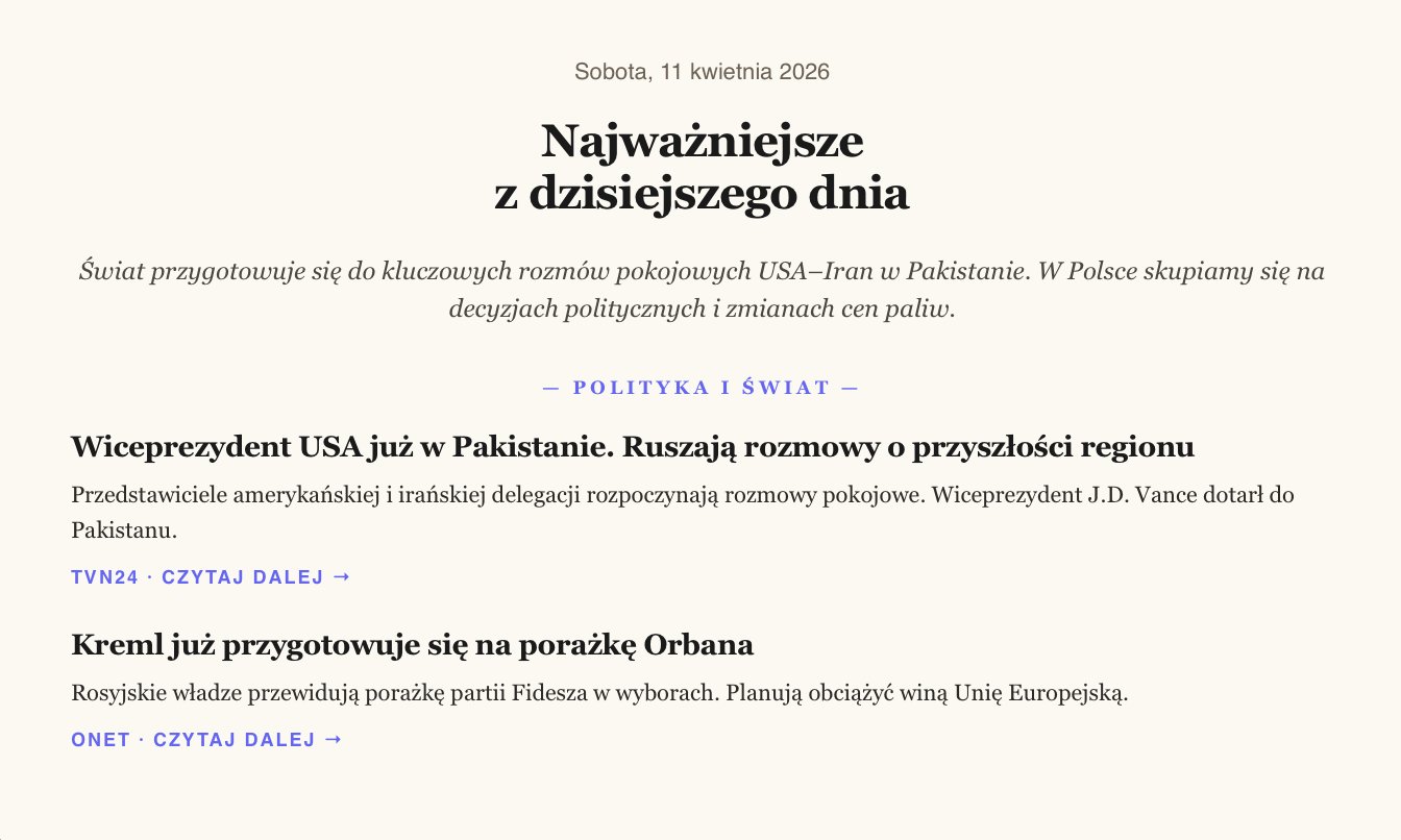 Przykład newslettera